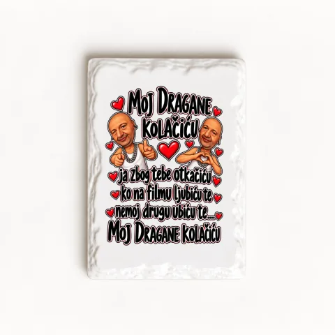 Moj dragane kolačiću - Keramički magnet — pravougaoni reljef