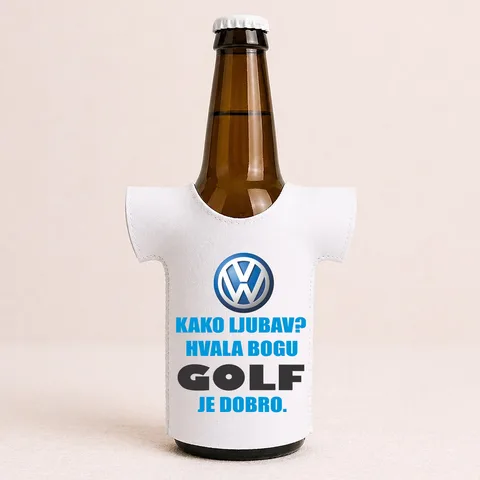 Kako ljubav? Hvala bogu GOLF je dobro - Majica za flaše
