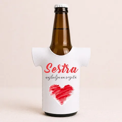 Sestra najbolja na svijetu - Majica za flaše