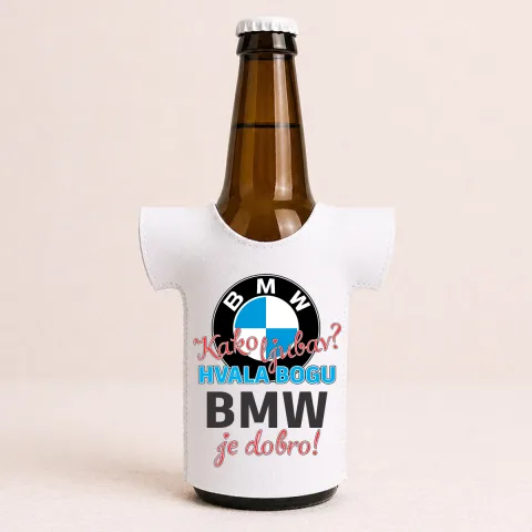 Kako ljubav Hvala bogu BMW je dobro - Majica za flaše