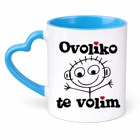 Ovoliko te volim - On - Šolja Srce – proizvod sa printom