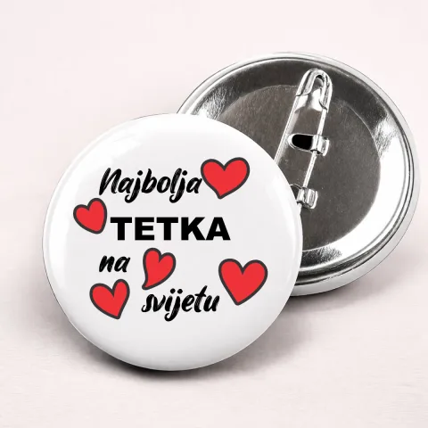 Најбоља тетка на свијету 2 - Беџеви – артикл са принтом