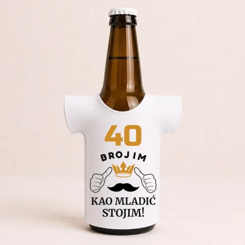 XX brojim kao mladić stojim - Majica za flaše – proizvod sa printom