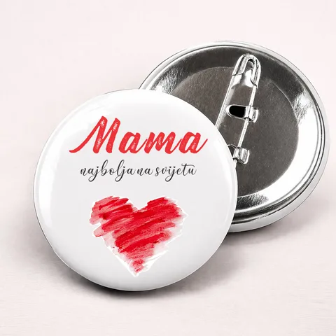 Mama najbolja na svijetu - Bedževi – proizvod sa printom