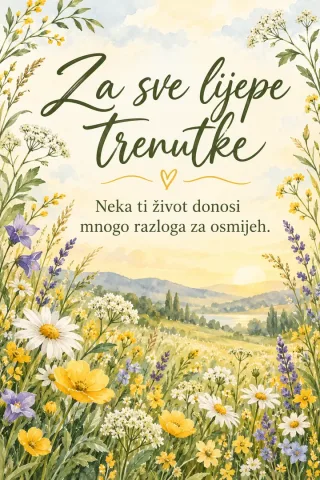 Čestitka · Za sve lijepe trenutke