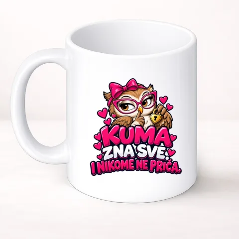 Kuma zna sve. I nikome ne priča - Šolja Classic – proizvod sa printom