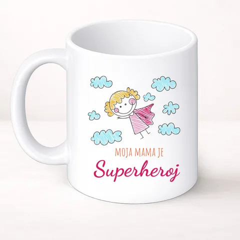 Moja mama je superheroj - Šolja Classic – proizvod sa printom