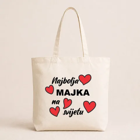 Najbolja majka na svijetu - Pamučni ceger – proizvod sa printom