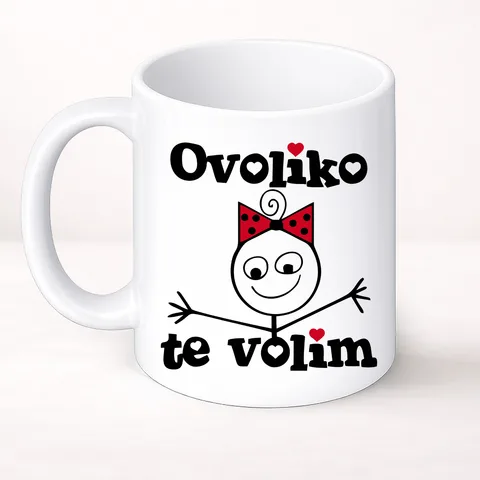 Ovoliko te volim - Ona - Šolja Classic – proizvod sa printom