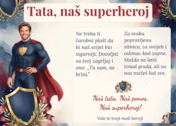 Tata · Naš superheroj · Foto kamen na izdeleku