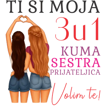 Ti si moja 3u1 kuma sestra prijateljica na proizvodu