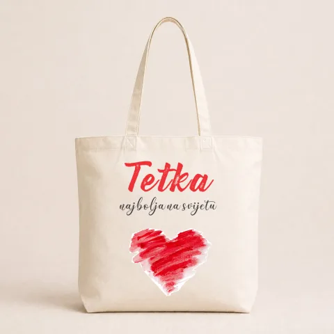 Tetka najbolja na svijetu 3 - Pamučni ceger – proizvod sa printom