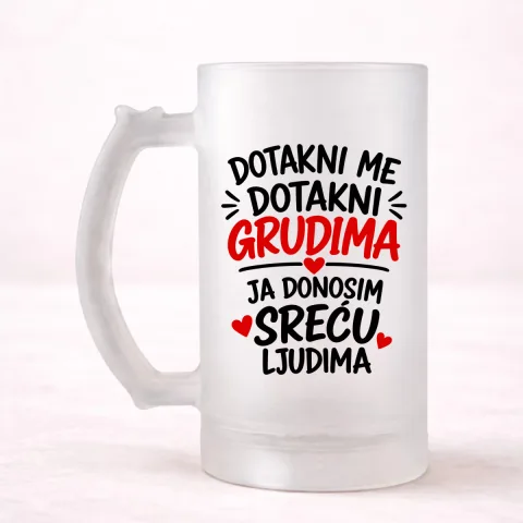 Dotakni me dotakni grudima 1 - Krigla – izdelek sa printom