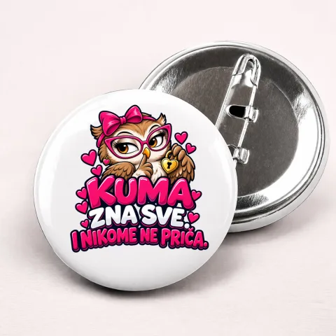 Kuma zna sve. I nikome ne priča - Bedževi