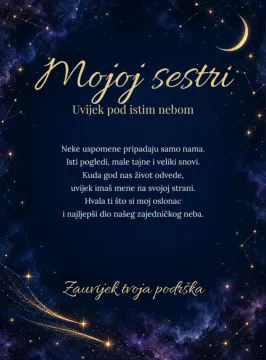 Sestra · Pod istim nebom · Foto staklo na proizvodu