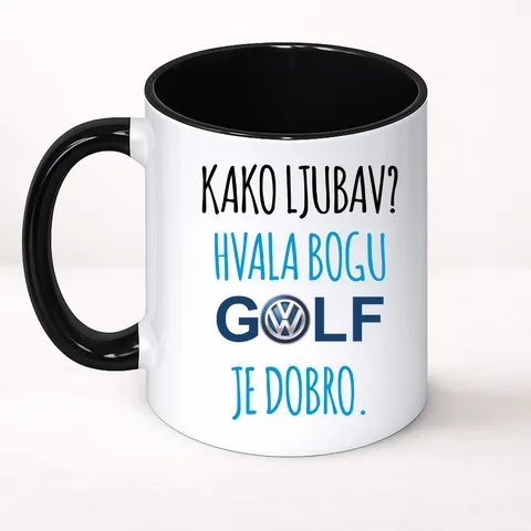 Kako ljubav? Hvala bogu GOLF je dobro #2 - Šolja Classic – proizvod sa printom