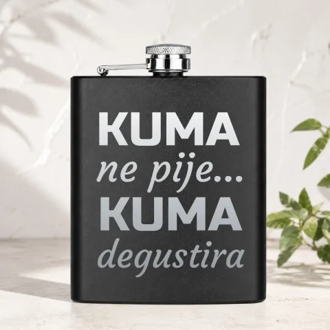 Kuma ne pije, kuma degustira - Pljoska – proizvod sa printom