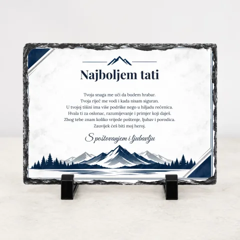 Najboljem tati · Foto kamen - Foto kamen - vodoravno