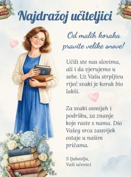 Најдражој учитељици · Велики снови на артиклу