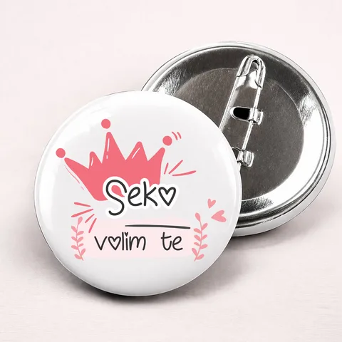 Seko volim te - Bedževi