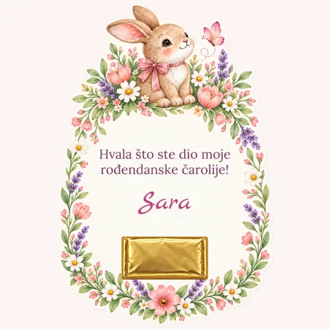 Zahvalnica · Zeko u cvjetnom vrtu