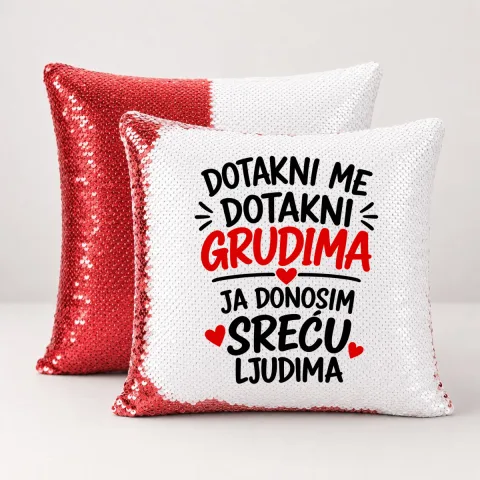 Dotakni me dotakni grudima 1 - Jastuk magični – izdelek sa printom