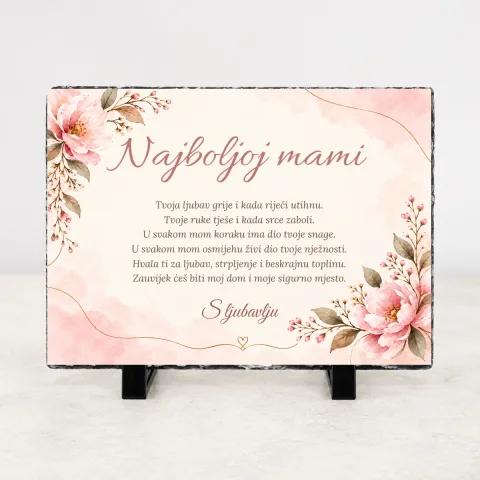 Najboljoj mami · Foto kamen - Foto kamen - vodoravno