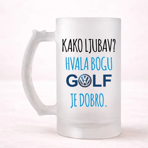 Kako ljubav? Hvala bogu GOLF je dobro #2 - Krigla – proizvod sa printom