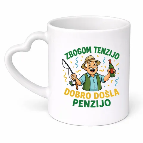 Zbogom tenzijo dobro došla penzijo 3 - Šolja srce – proizvod sa printom