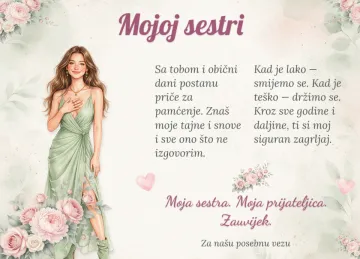Mojoj sestri · Zauvijek uz tebe · Foto kamen na proizvodu