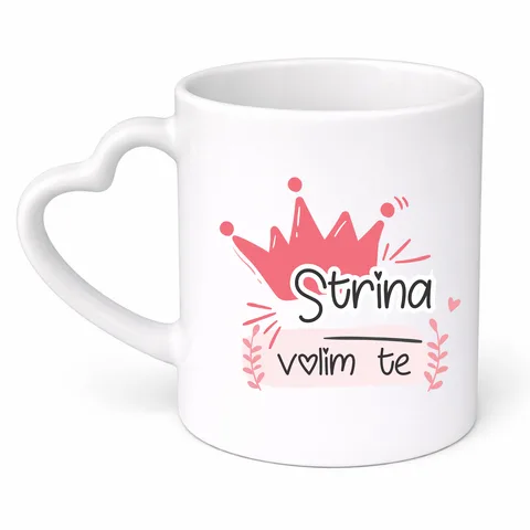 Strina volim te - Šolja srce