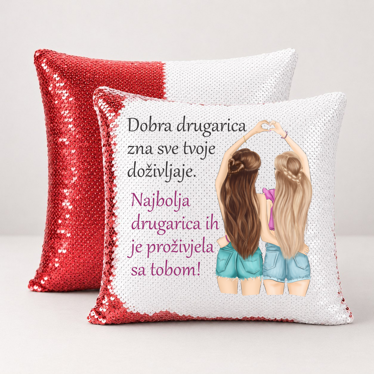 Dobra drugarica zna sve tvoje dozivljaje najbolja ih je prozivjela sa tobom - Jastuk magični – prikaz proizvoda