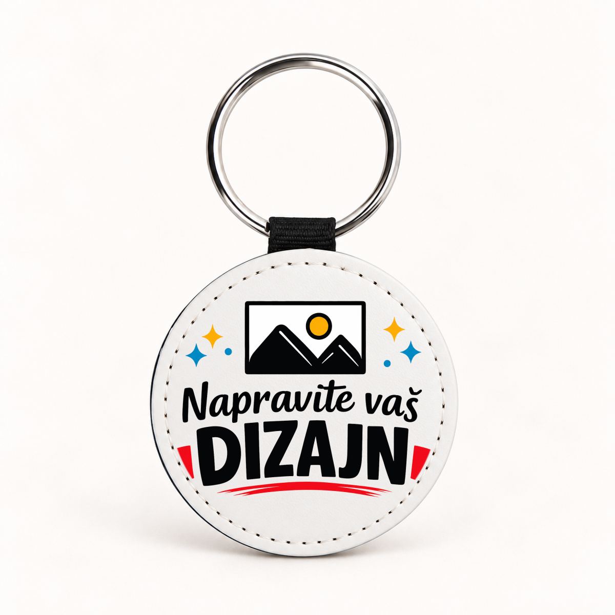 Kožni privjesak — okrugli – prikaz izdelka