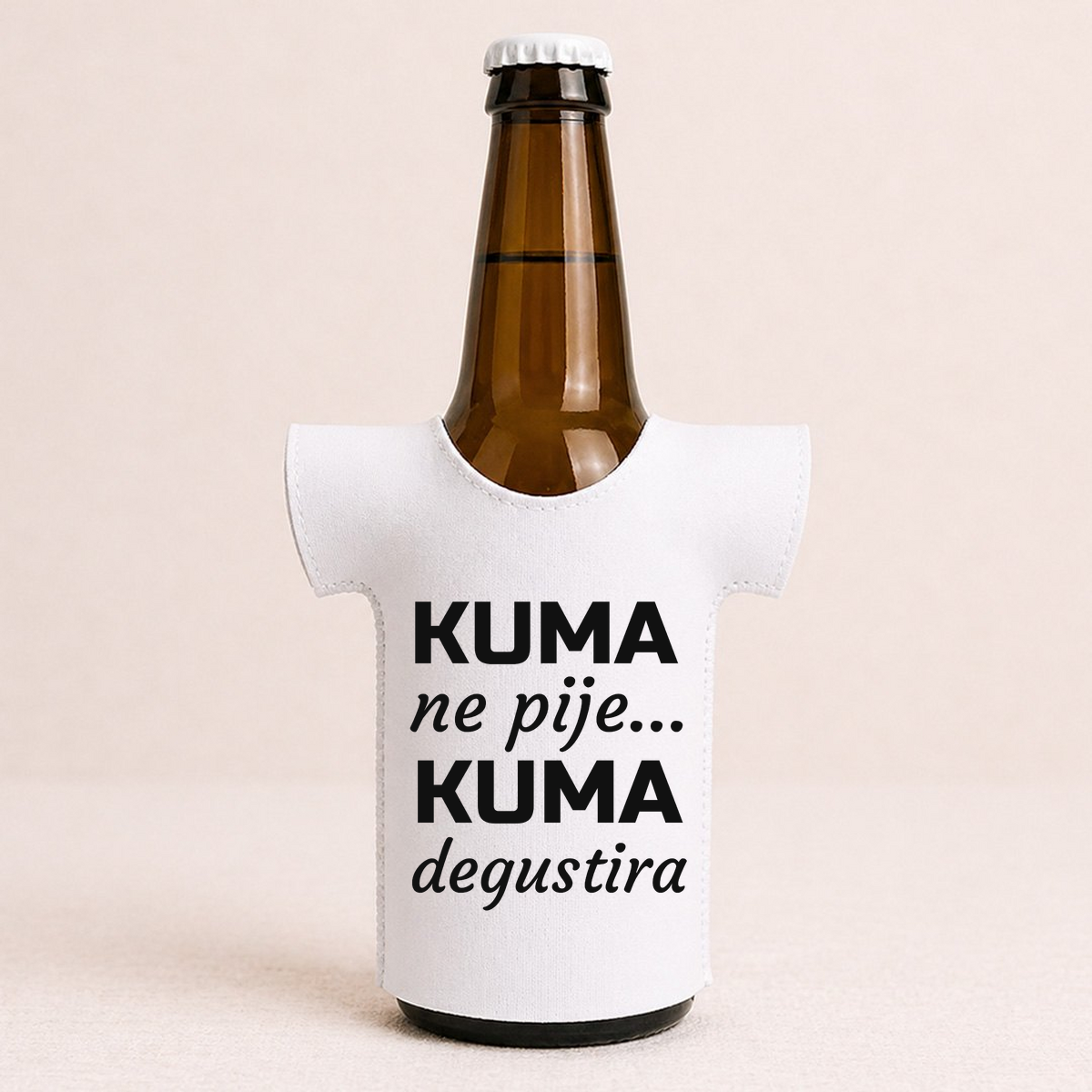 Kuma ne pije, kuma degustira - Majica za flaše – prikaz proizvoda