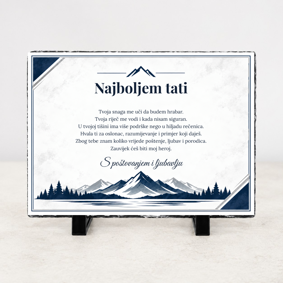 Najboljem tati · Foto kamen - Foto kamen - vodoravno – prikaz proizvoda