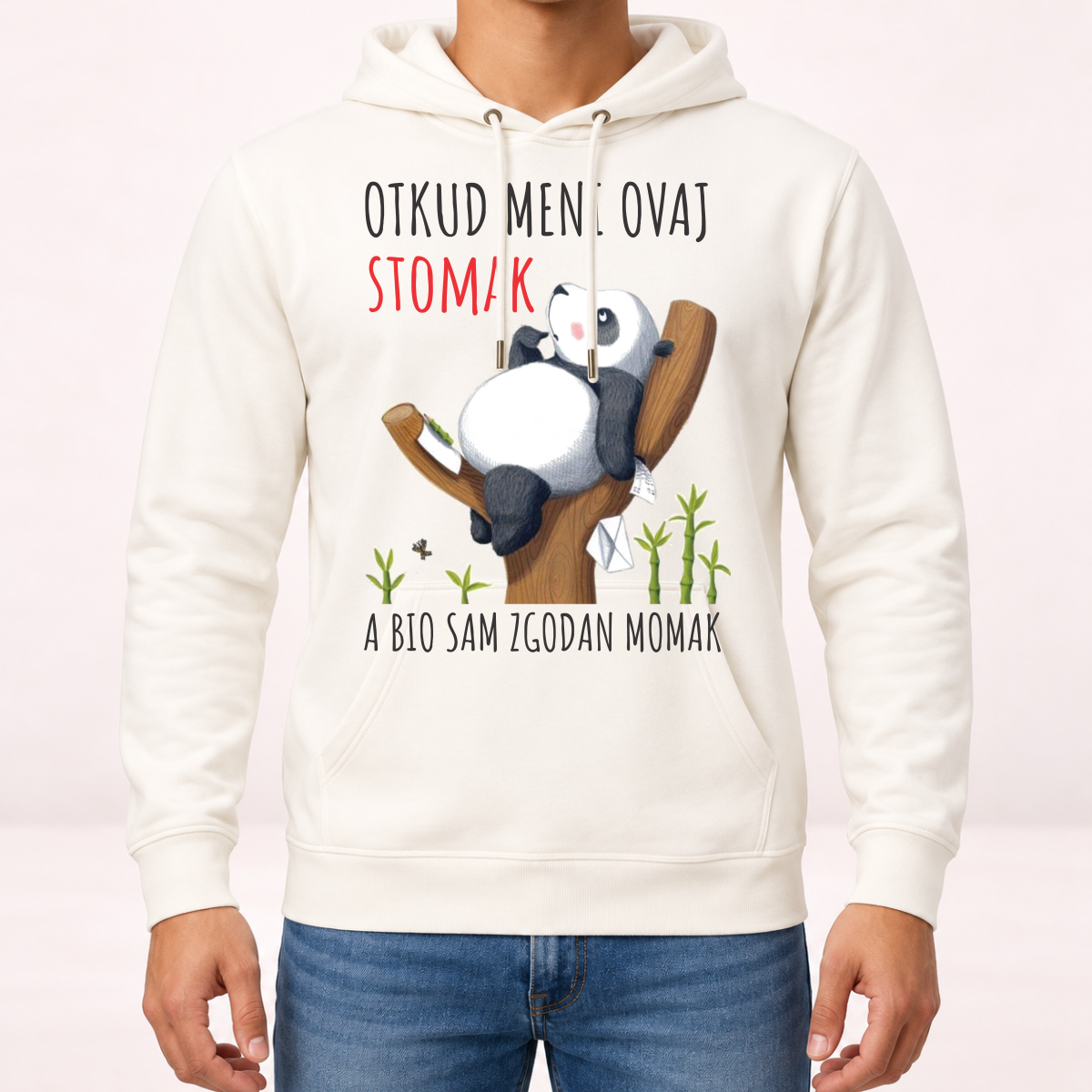 Otkud meni ovaj stomak a bio sam zgodan momak - Dukserica sa kapuljačom – prikaz proizvoda
