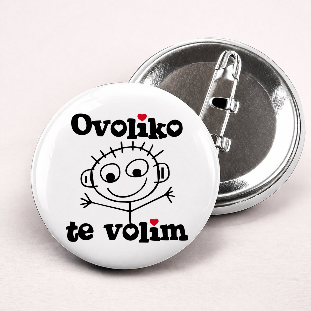 Ovoliko te volim - On - Bedževi – prikaz proizvoda