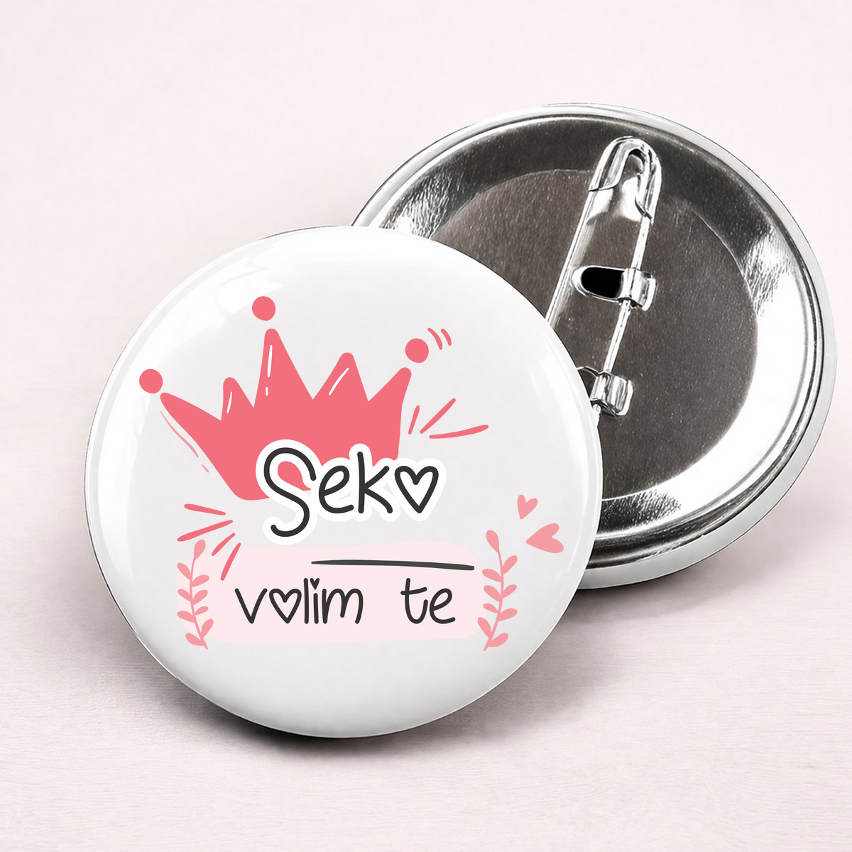 Seko volim te - Bedževi – prikaz proizvoda