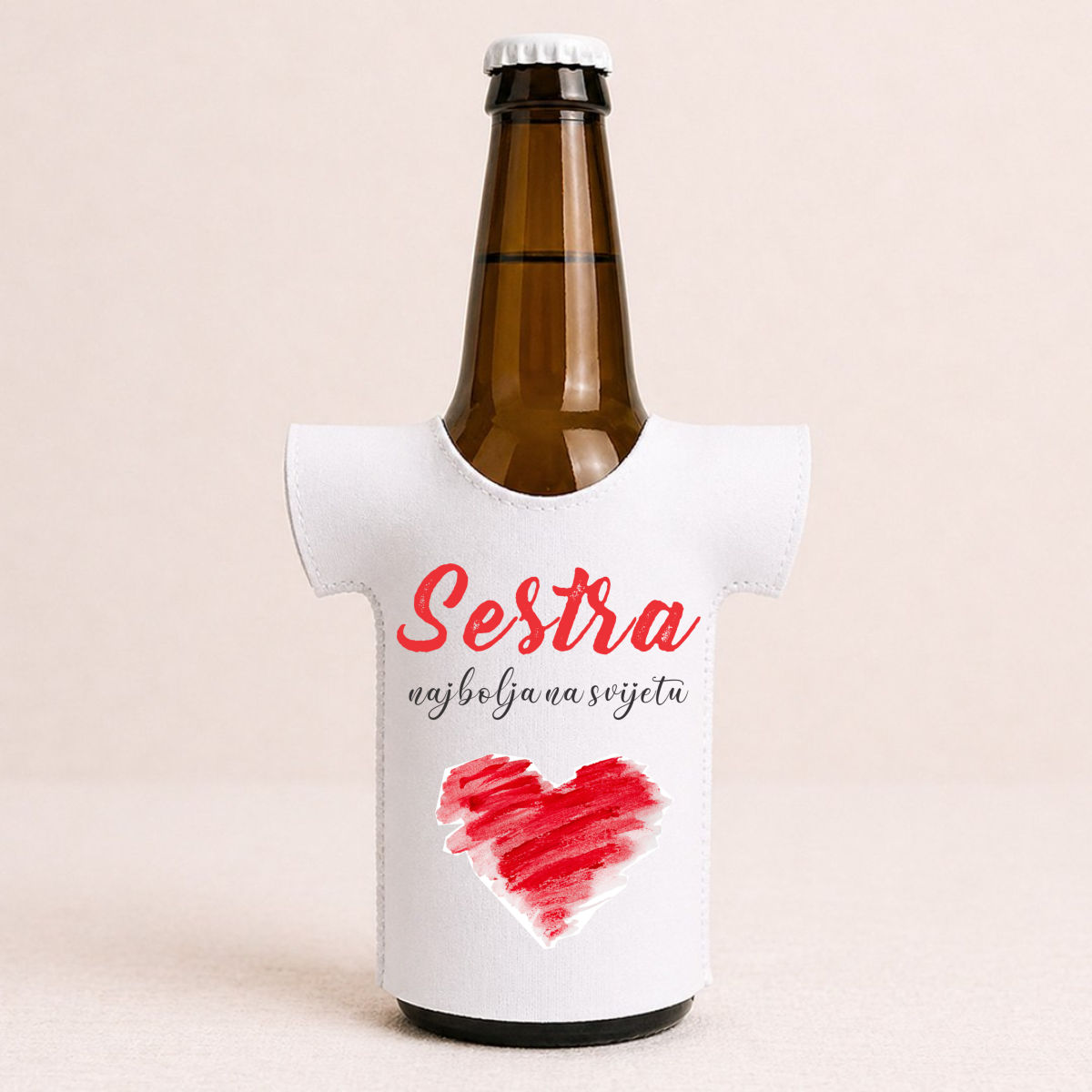 Sestra najbolja na svijetu - Majica za flaše – prikaz proizvoda