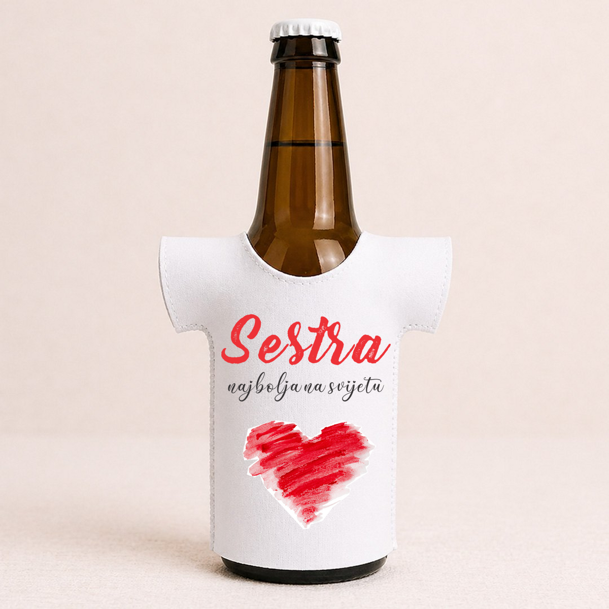 Sestra najbolja na svijetu - Majica za flaše – prikaz proizvoda