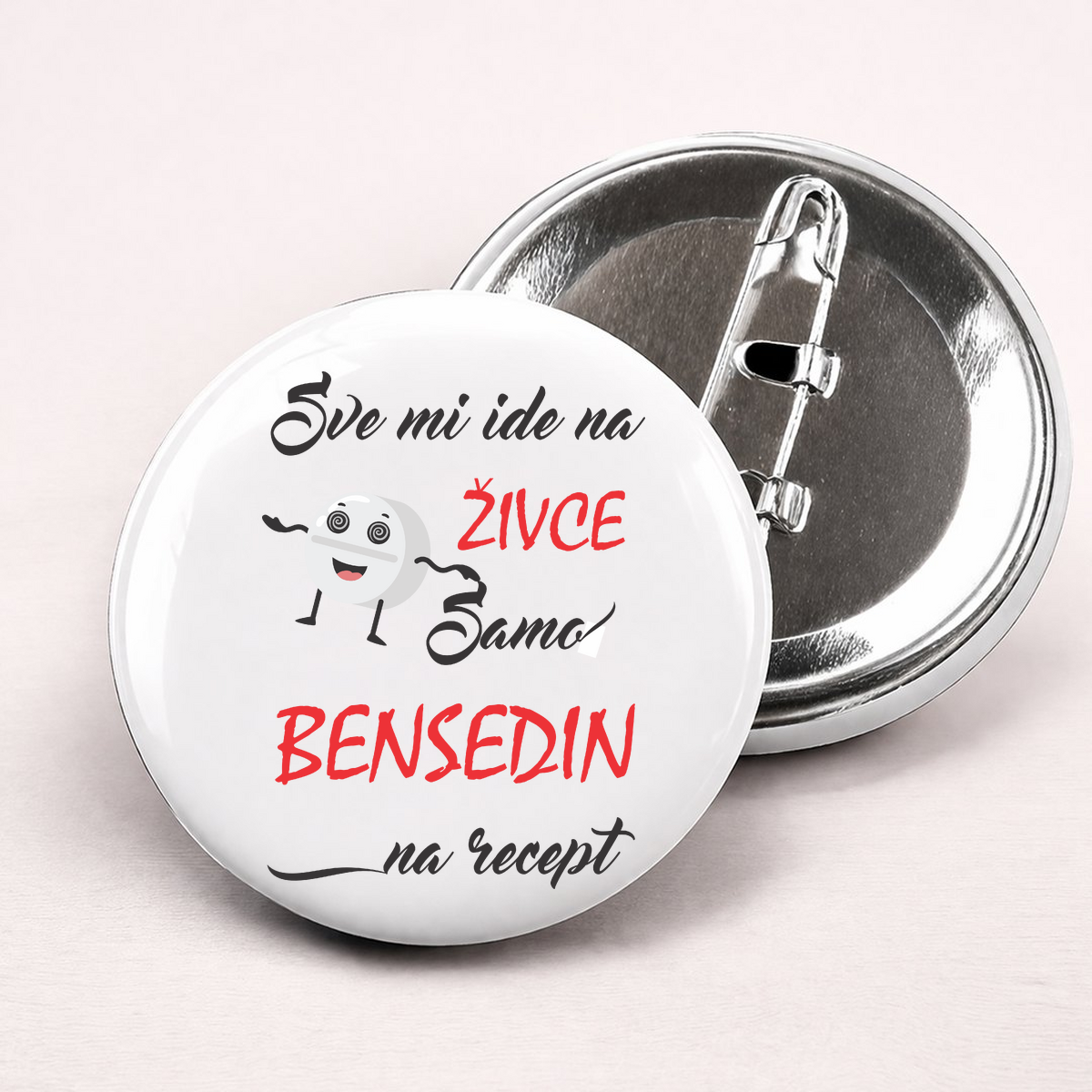 Sve mi ide na zivce samo bensedin na recept - Bedževi – prikaz proizvoda
